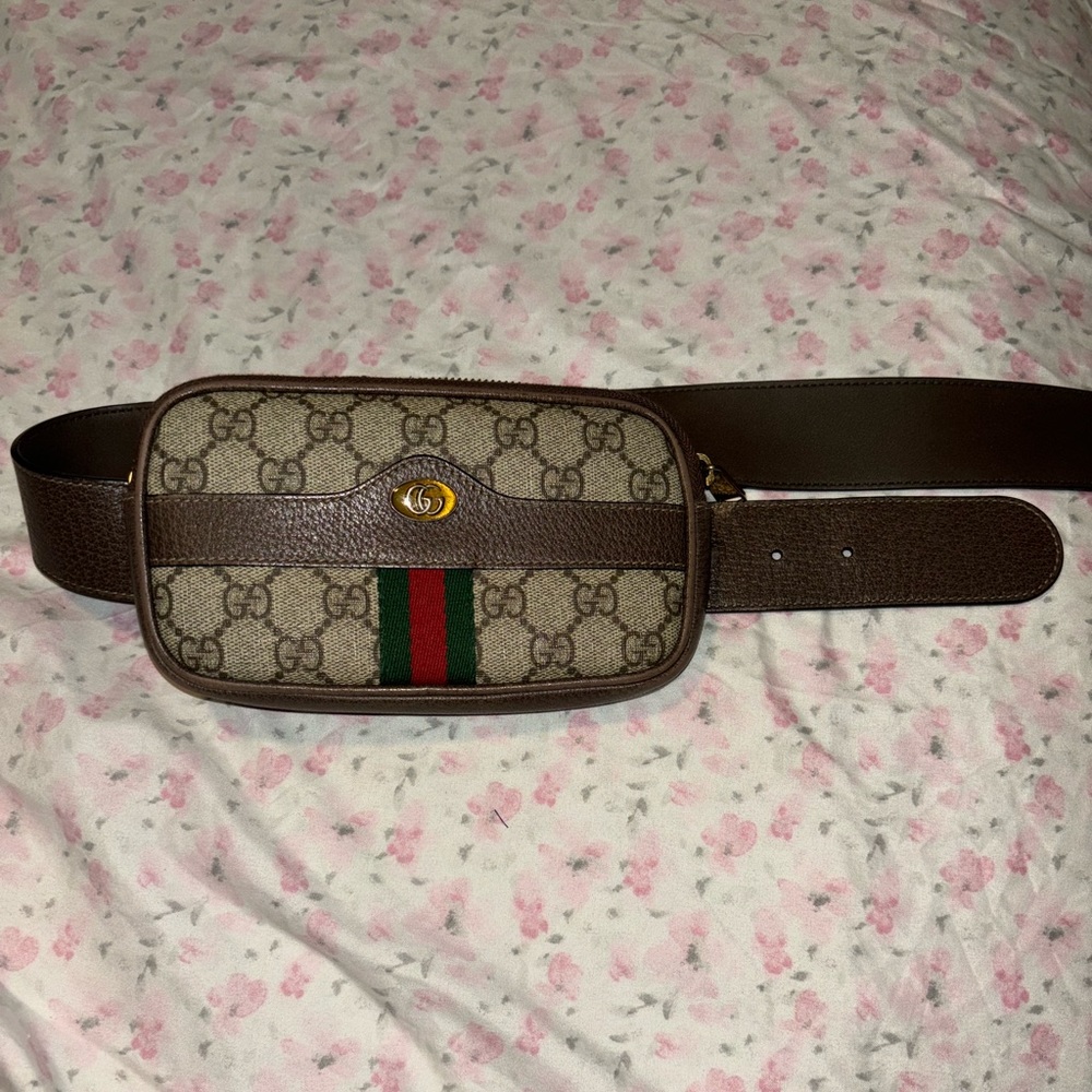 Gucci Ophidia Belt Bag GG Coated Canvas Small
